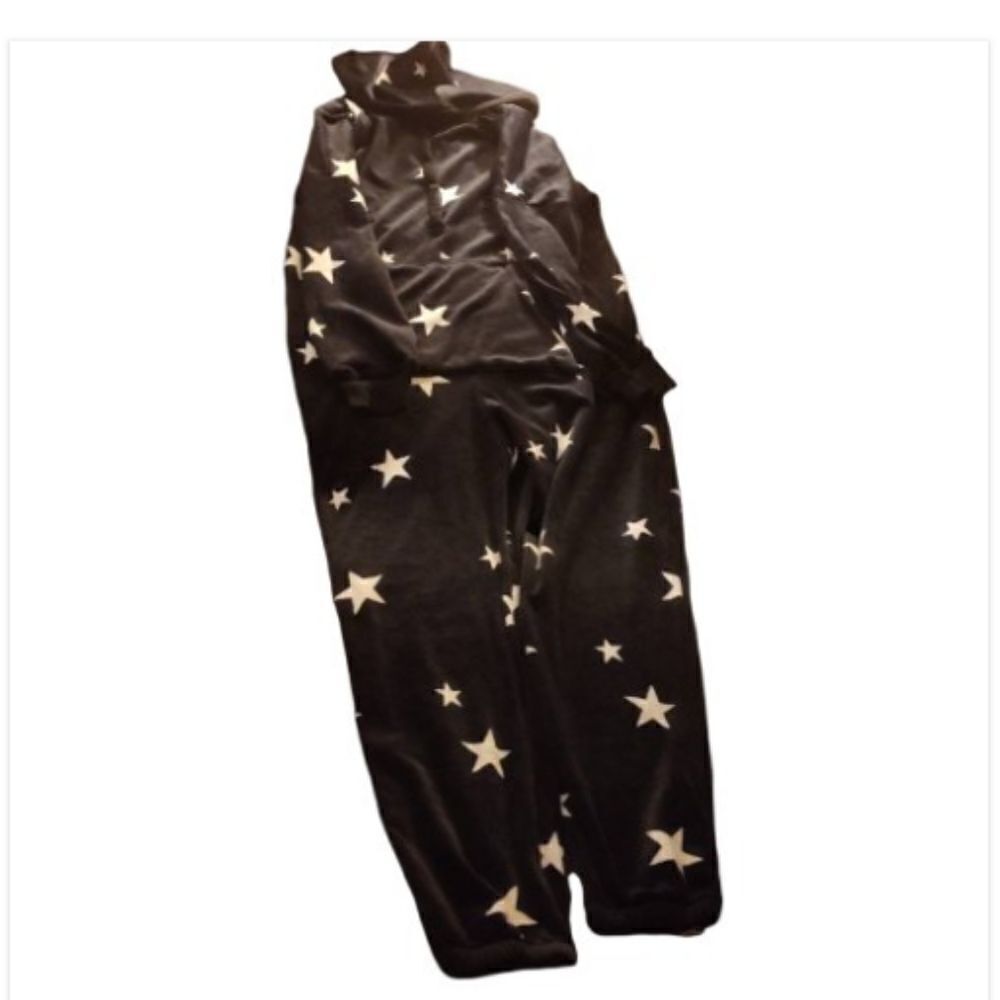 Simply Vera Vera Wang pajamas jumpsuit with hoodie and big pockets, nwot (228)